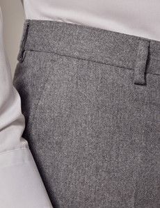 Grey Tailored Flannel Suit Trousers - 1913 Collection-preview1