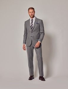 Grey Tailored Flannel Suit Trousers - 1913 Collection-preview3