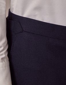 Slim Fit Navy 1913 Suit Trousers With Side Adjusters