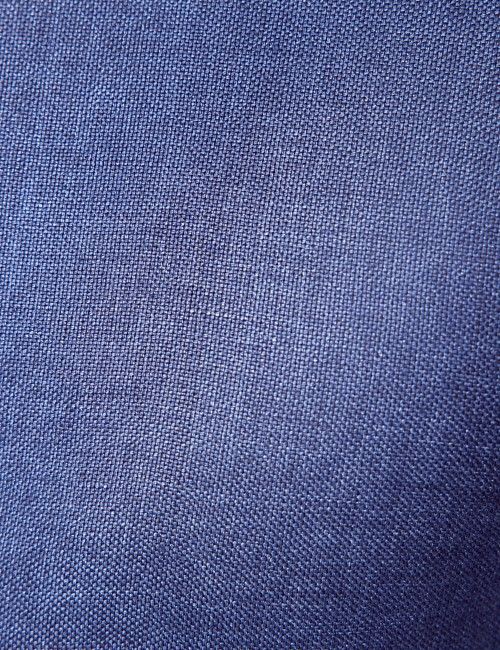 Royal Blue Semi Plain Italian Linen Tailored Fit Suit Trousers - 1913 Collection-preview