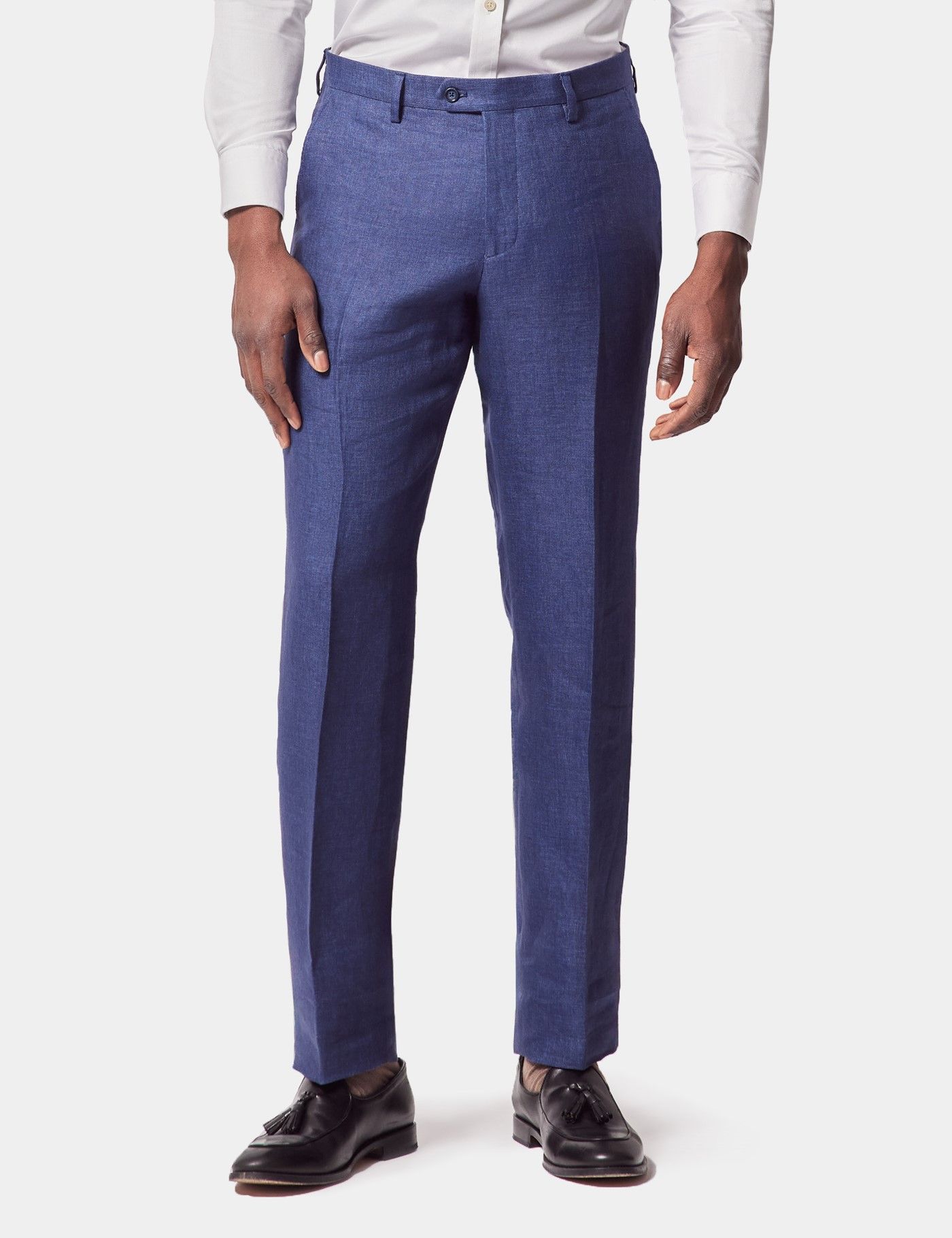 Tailored Fit Royal Blue Semi Plain 1913 Suit Pants