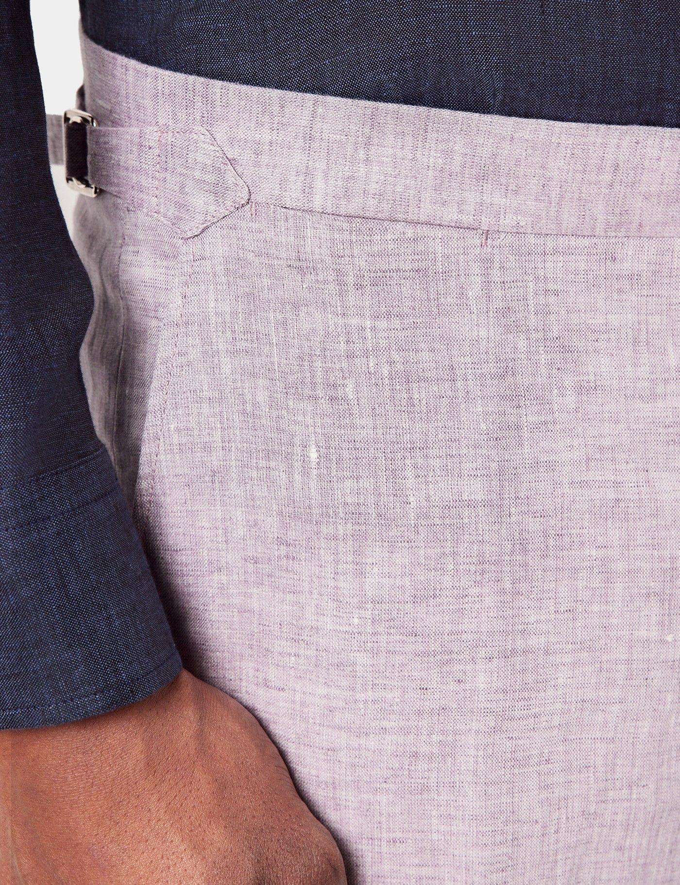 Slim Fit Dusty Lilac 1913 Suit Pants With Side Adjusters-preview
