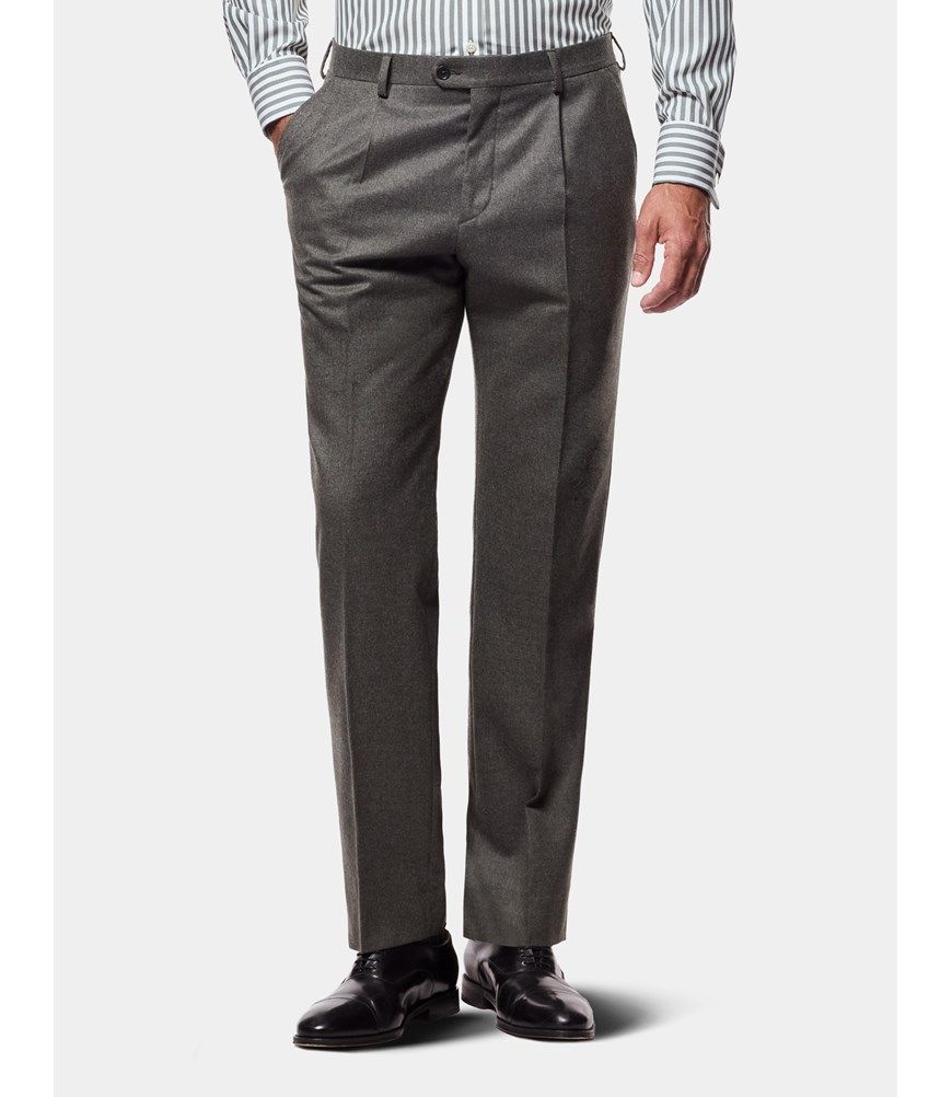 Men's Tailored Fit Olive 1913 Suit Pants | Hawes & Curtis