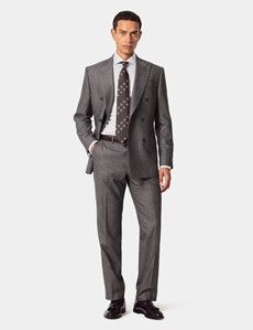Tailored Fit Taupe Herringbone 1913 Suit Trousers