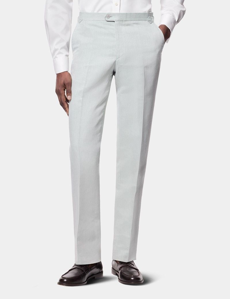Tailored Fit Light Green 1913 Suit Trousers With Side Adjusters thumbnail 2