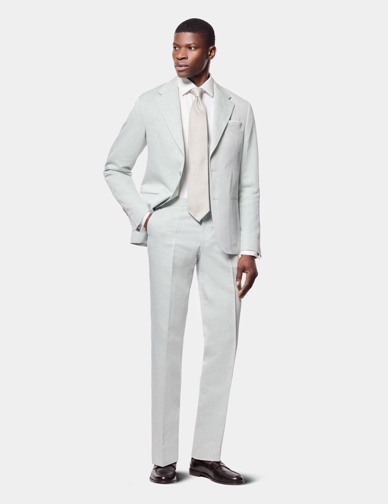 Tailored Fit Light Green 1913 Suit Trousers With Side Adjusters thumbnail 5