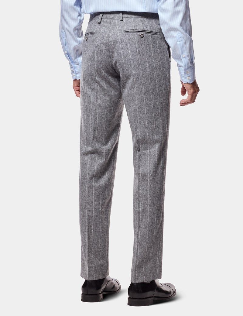 Tailored Fit Grey Stripe 1913 Suit Trousers thumbnail 4