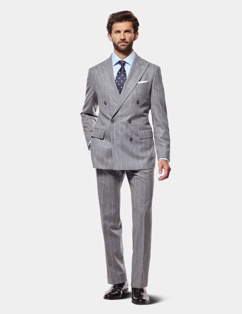 Tailored Fit Grey Stripe 1913 Suit Trousers thumbnail 5