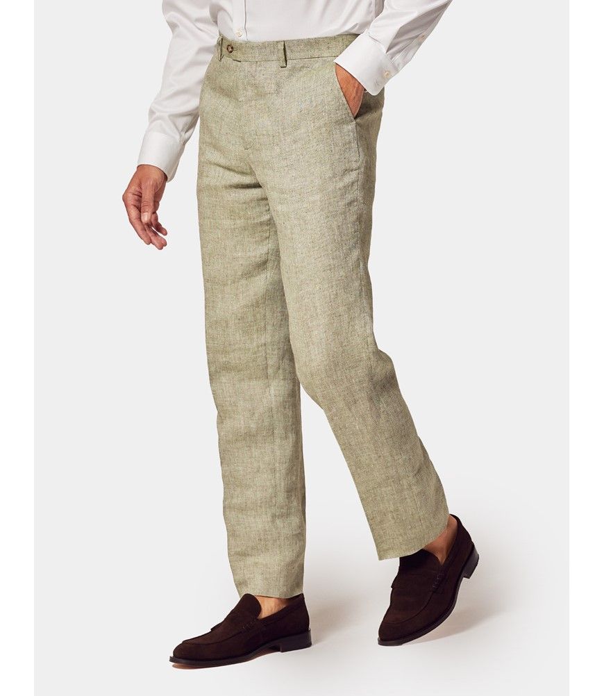 パンツ italy made kasuri pattern linen slacks Vintage Linen Tucked Pants Linen Slacks Kasuri Pattern Euro
