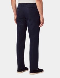 Tailored Fit Navy 1913 Linen Trousers