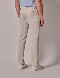 Cream Cotton-Linen Tailored Trousers - 1913 Collection-preview2