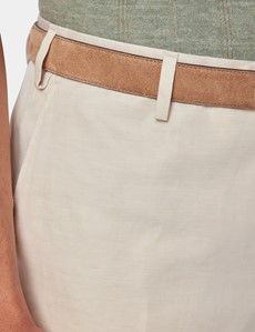 Tailored Fit Stone 1913 Linen Trousers