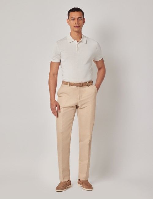 Sand Cotton-Linen Tailored Trousers - 1913 Collection