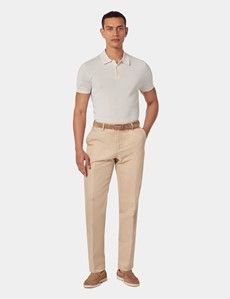 Tailored Fit Sand 1913 Linen Trousers