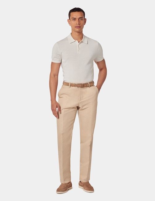 Sand Cotton-Linen Tailored Pants - 1913 Collection