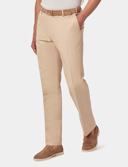 Sand Cotton-Linen Tailored Pants - 1913 Collection-preview