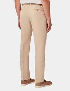 Tailored Fit Sand 1913 Linen Trousers
