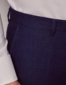 Royal Blue  Herringbone Tailored Linen Pants – 1913 Collection-preview1