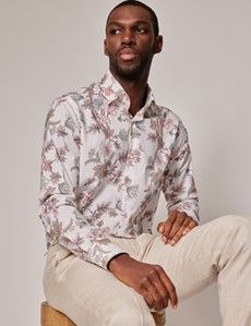 Cream Linen Tailored Fit Pleated Suit Pants-preview1
