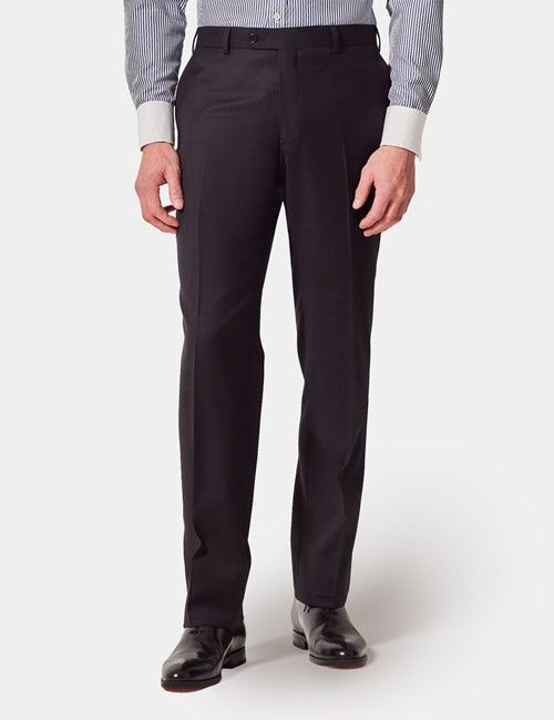 Tailored Fit Black Twill Suit Pants