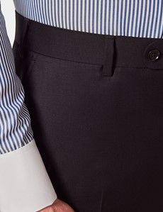 Tailored Fit Black Twill Suit Pants-preview1
