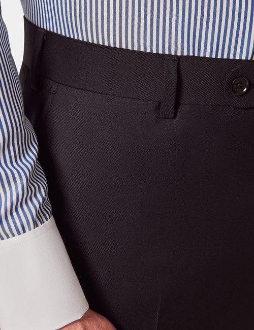 Tailored Fit Black Twill Suit Pants-preview