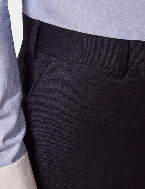 Tailored Fit Navy Twill Suit Pants-preview