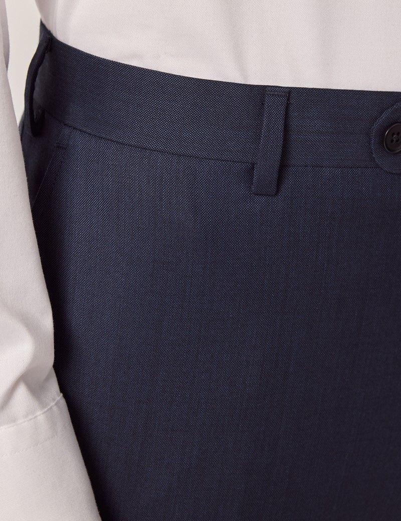 Tailored Fit Navy Sharkskin Suit Pants-preview