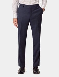 Tailored Fit Navy Birdseye Suit Pants