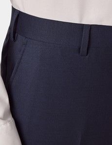 Tailored Fit Navy Birdseye Suit Pants-preview1