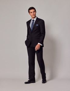 Black Twill Classic Suit Pants-preview3