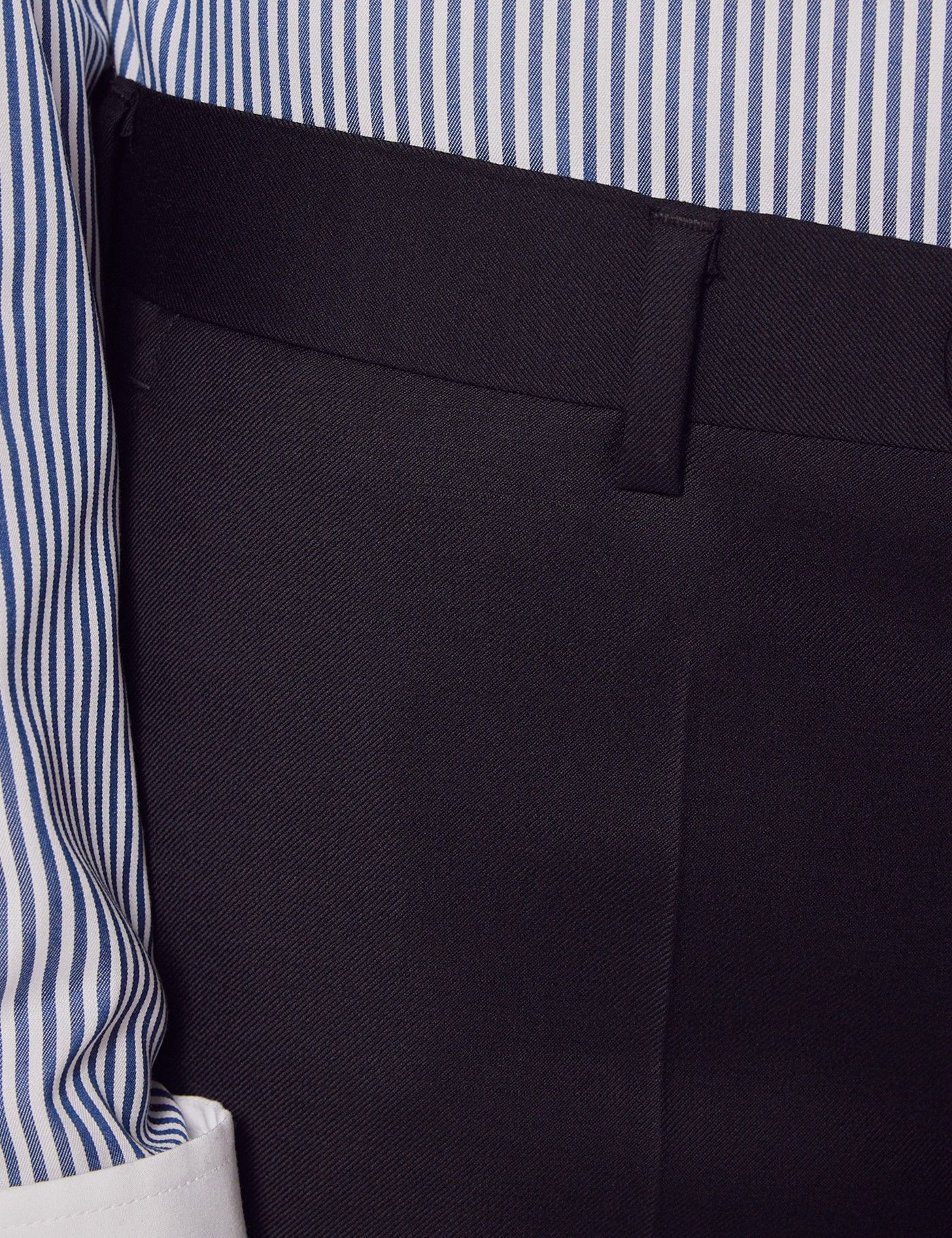 Classic Fit Black Twill Suit Pants-preview