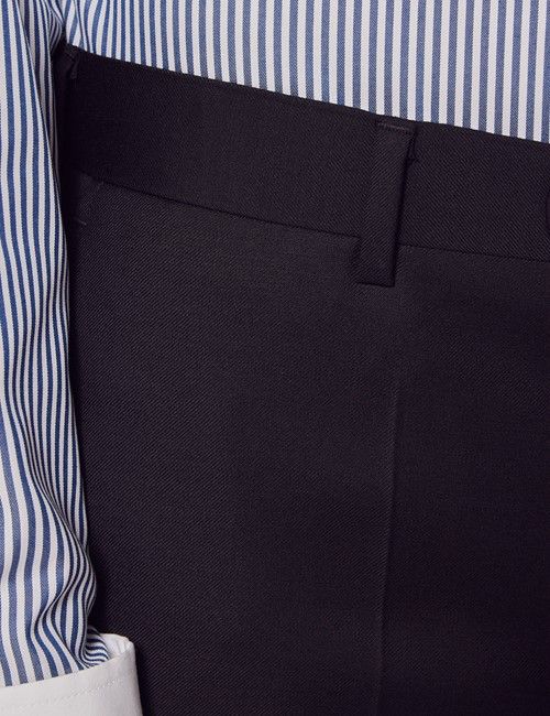Classic Fit Black Twill Suit Pants-preview