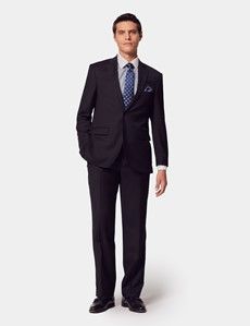 Classic Fit Black Twill Suit Pants-preview2