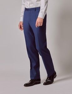 Royal Blue Twill Classic Suit Trousers-preview3