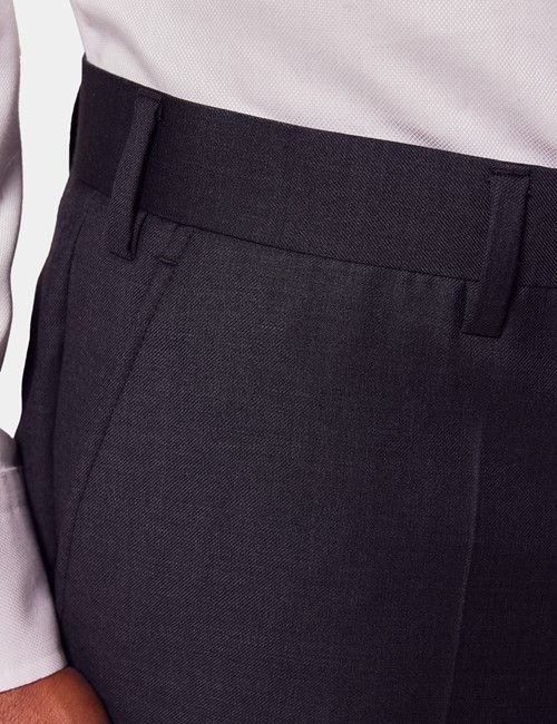 Classic Fit Dark Charcoal Twill Suit Pants-preview
