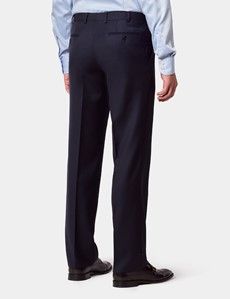 Classic Fit Navy Twill Suit Trousers