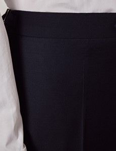 Classic Fit Navy Dinner Suit Trousers With Side Adjusters