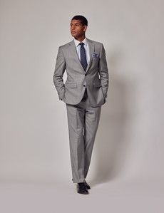 Light Grey Twill Classic Suit Pants-preview4