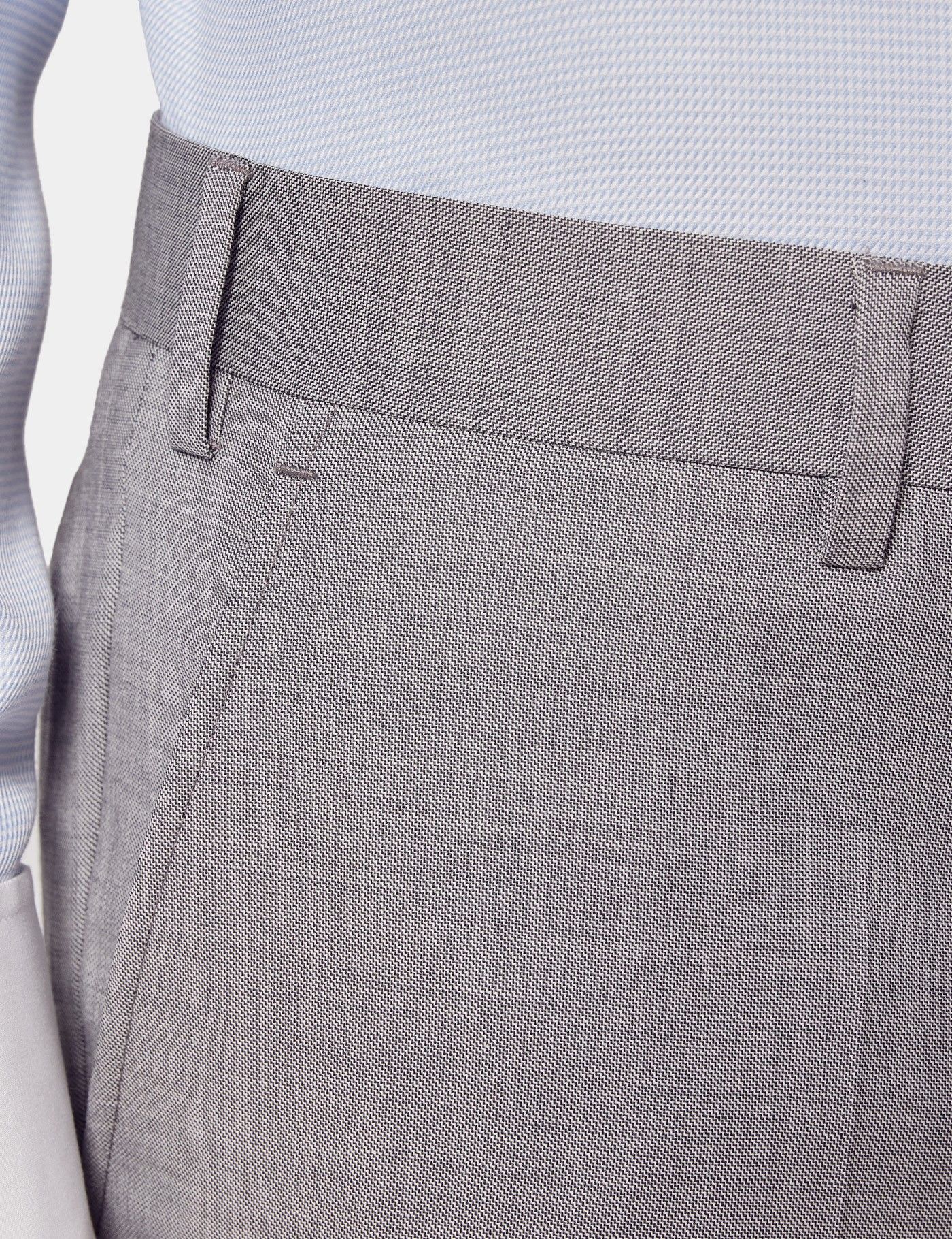 Classic Fit Light Grey Twill Suit Pants-preview
