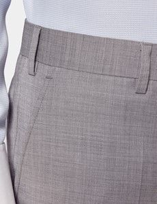 Classic Fit Light Grey Twill Suit Pants-preview1