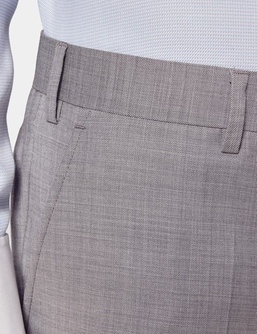 Classic Fit Light Grey Twill Suit Pants-preview
