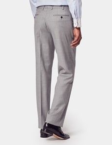 Classic Fit Light Grey Twill Suit Pants-preview2