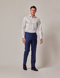Royal Blue Twill Slim Suit Pants