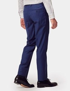 Slim Fit Royal Blue Twill Suit Pants-preview2