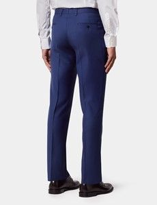 Slim Fit Royal Blue Twill Suit Pants-preview2
