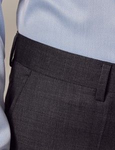 Charcoal Twill Slim Suit Pants-preview1