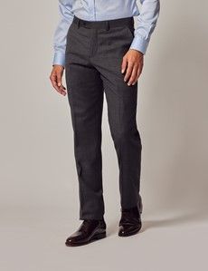 Charcoal Twill Slim Suit Pants