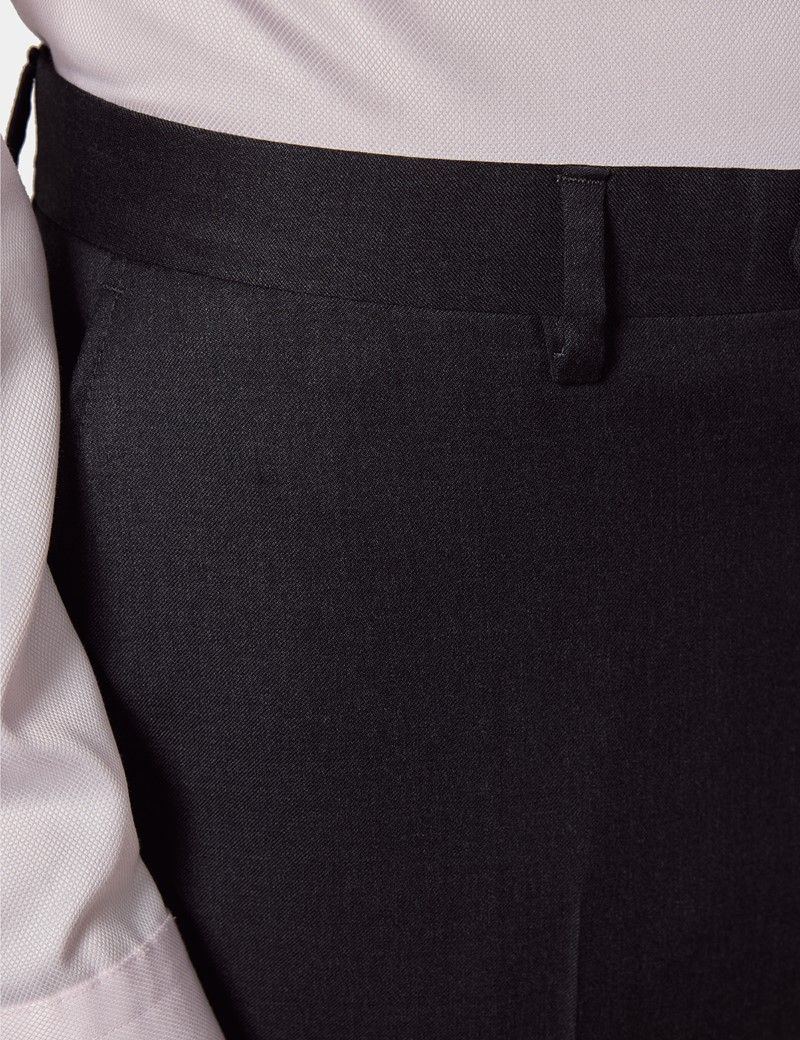 Slim Fit Dark Charcoal Twill Suit Trousers thumbnail 3