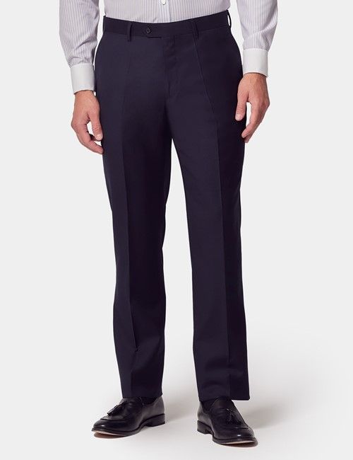 Slim Fit Navy Twill Suit Pants